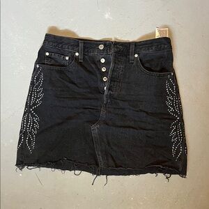 Levi's Black Denim Skirt with Silver Accents